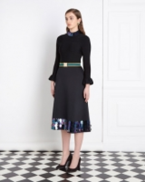 Joanne Hynes Sequin Embellished Bandage Dress and Lurex Belt