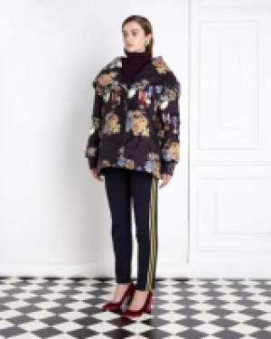 Joanne Hynes Printed Nylon Hooded Puffer