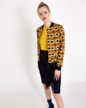 Savida Jacquard Print Bomber