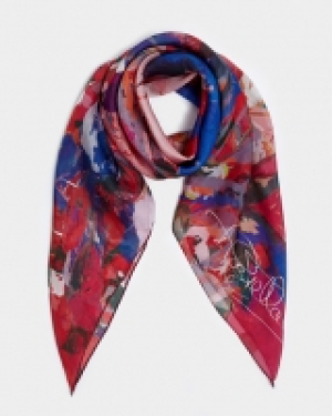 Paul Costelloe Living Studio Red Floral Scarf