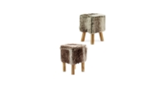 Kirkton House Faux Fur Stool