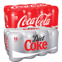 Costcutter  Coca Cola Coke, Diet Coke Cans 330ml 12 pack