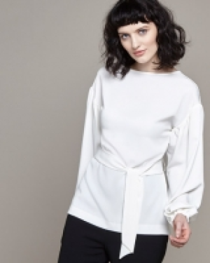 Lennon Courtney at Dunnes Stores Cream Tie Front Top