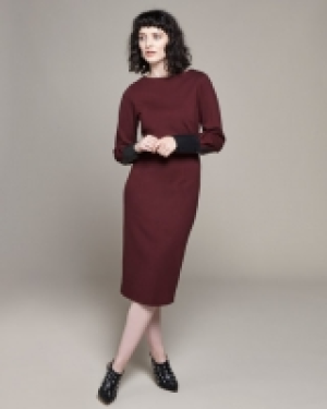 Lennon Courtney at Dunnes Stores Burgundy PU Sleeve Dress