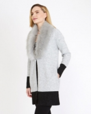 Gallery Fur Collar Cardigan