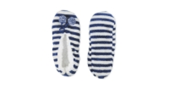 Avenue Navy Stripe Slipper Socks