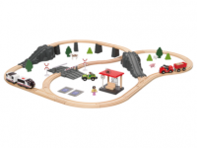 PLAYTIVE JUNIOR Wooden Railway Train Set