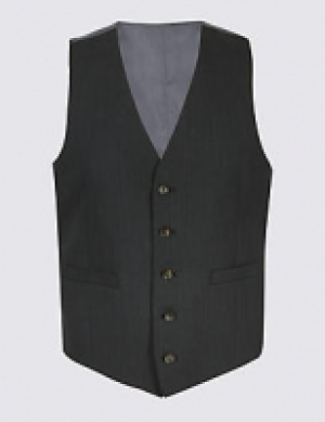 Charcoal Textured Slim Fit Waistcoat 67.00 €