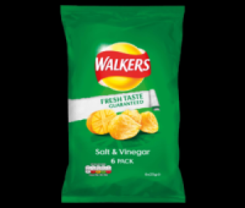 Walkers Salt & Vinegar Crisps 6 Pack 1.50 €