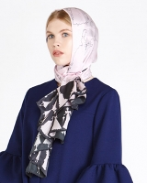 Peter OBrien Silhouette Print Silk Scarf