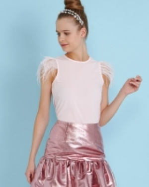 Savida Feather Shoulder Top