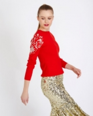 Savida Wildfire Embellished Jumper