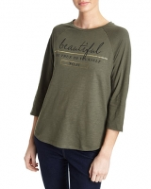 Long Sleeve Slogan Top
