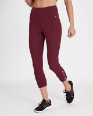 Lattice Detail Capri Leggings