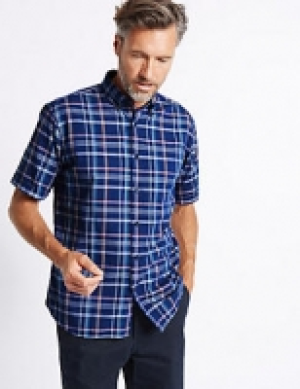 Pure Cotton Checked Oxford Shirt 40.00 €