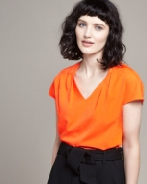 Lennon Courtney at Dunnes Stores Orange V-Neck Top