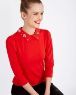 Savida Crystal Collar Top