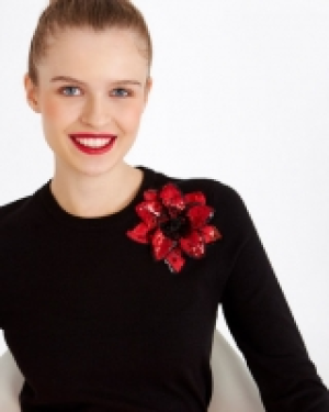 Savida Sequin Flower Jumper