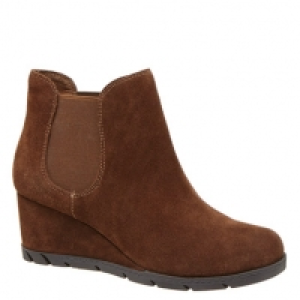 Suede Wedge Ankle Boot