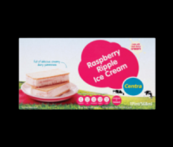 Centra Raspberry Ripple Ice Cream Block 568ml