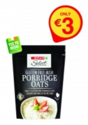 SPAR SELECT Porridge Oats ( Gluten Free) 500g ONLY 3