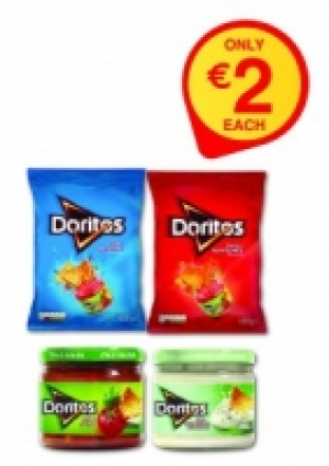 DORITOS Tortilla Chips / Dips Range 180g/ 300g ONLY 2