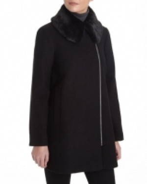 Faux Fur Collar Coat