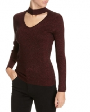 Metallic High Neck Top