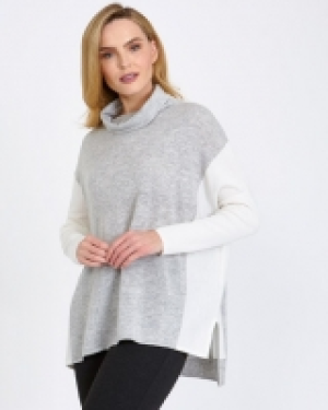 Gallery Colour Block Poncho Jumper