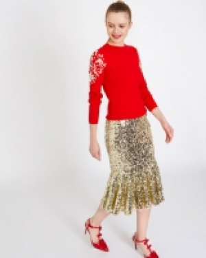 Savida Sequin Flippy Skirt