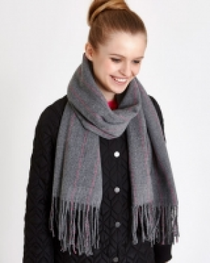 Savida Grey Stripe Scarf
