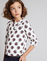 Marks and Spencer  Printed Bow Blouse (3-14 Years)