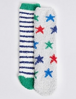 Marks and Spencer  2 Pairs of Cosy Socks (1-14 Years)