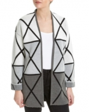 Check Grid Cardigan