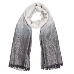 Grey Lurex Ombre Scarf