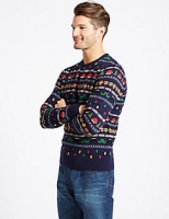 Marks and Spencer  Elf and Flashing Lights Crew Neck Jumper