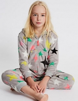 Marks and Spencer  Star Print Hooded Onesie (1-16 Years)