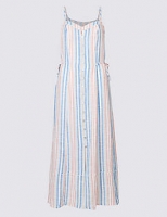 Marks and Spencer  Pure Cotton Striped Maxi Dress