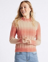 Marks and Spencer  Textured Ombre Turtle Neck Jumper