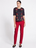Marks and Spencer  Cotton Rich Slim Leg Trousers