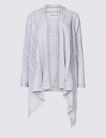 Marks and Spencer  Pure Cotton Textured Open Front Cardigan