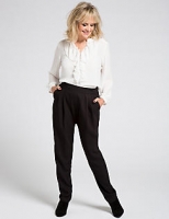 Marks and Spencer  Crepe Tapered Leg Trousers