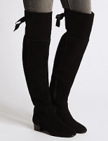 Marks and Spencer  Suede Block Heel Over the Knee Boots