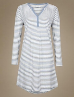 Marks and Spencer  Cotton Rich Striped Nightdress