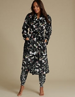 Marks and Spencer  Shimmersoft Fleece Floral Print Dressing Gown