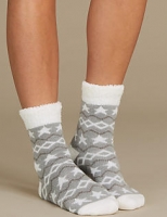 Marks and Spencer  2 Pair Pack Star Print Cosy Bed Socks