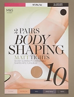 Marks and Spencer  2 Pair Pack 10 Denier Secret Slimming Matt Body Shaper Tight