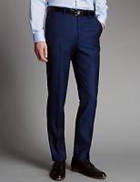 Marks and Spencer  Blue Slim Fit Wool Trousers