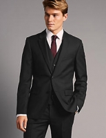 Marks and Spencer  Black Tailored Fit Italian Wool 3 Piece Suit