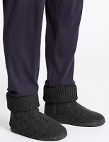 Marks and Spencer  Knitted Slipper Boots with Freshfeet